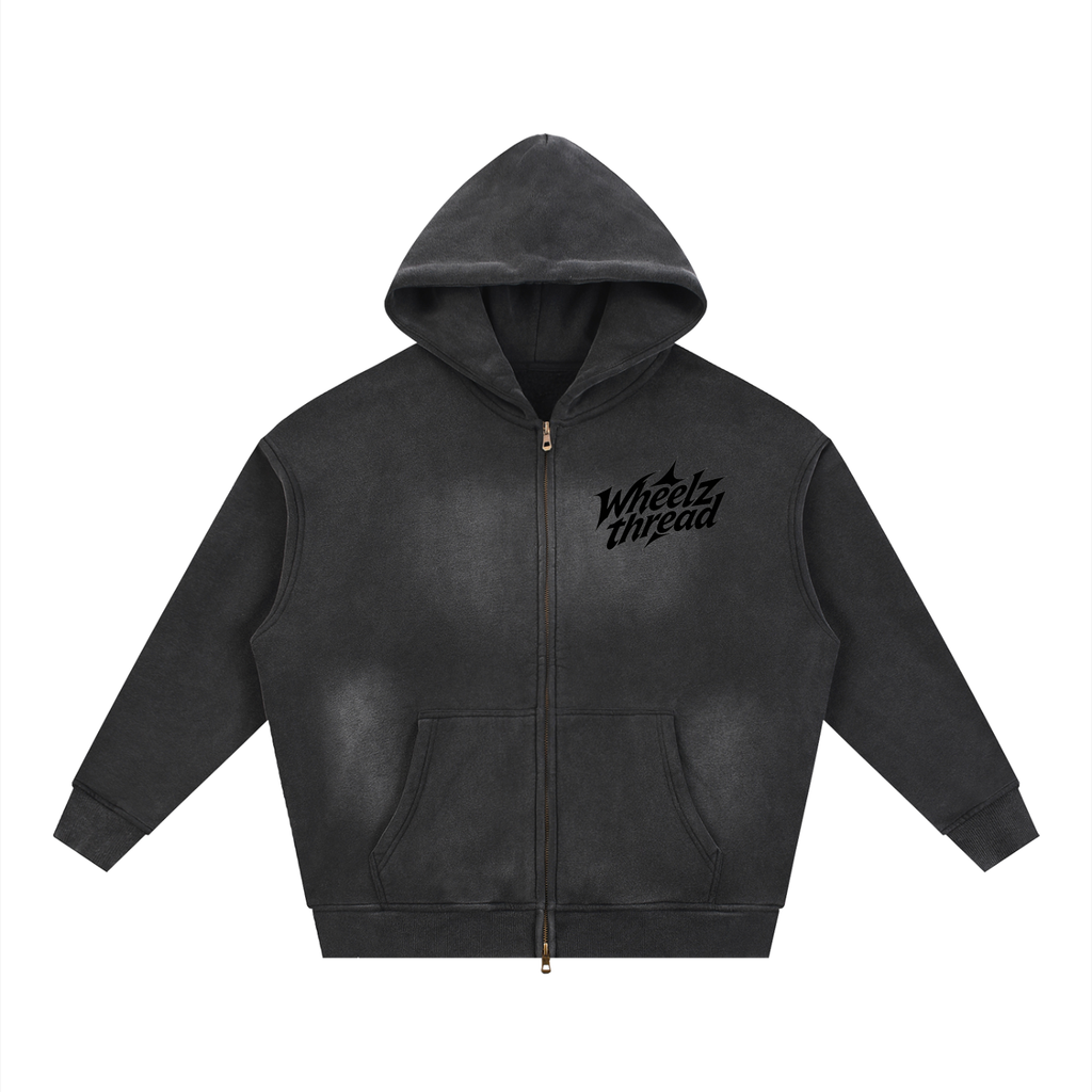 Wheelz thread zip up hoodie