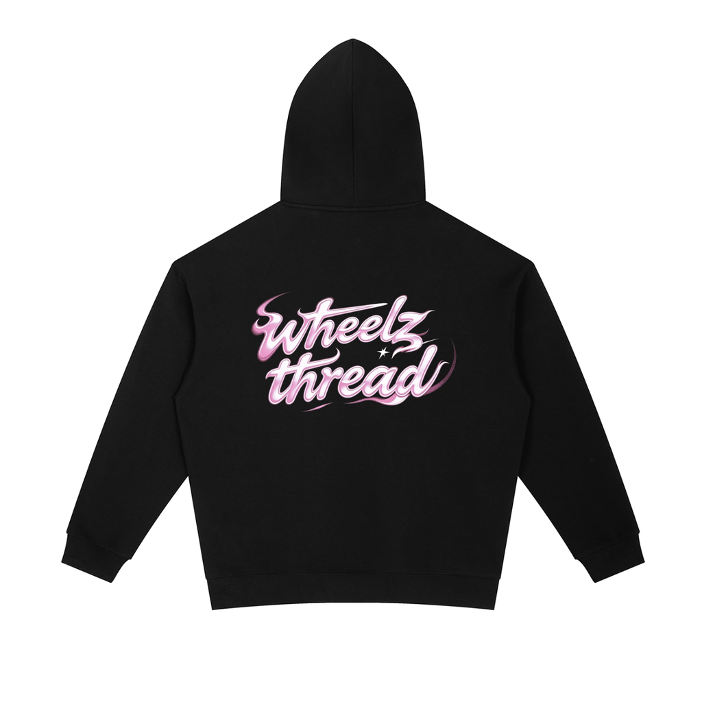 Pink fire style wheelz thread hoodie