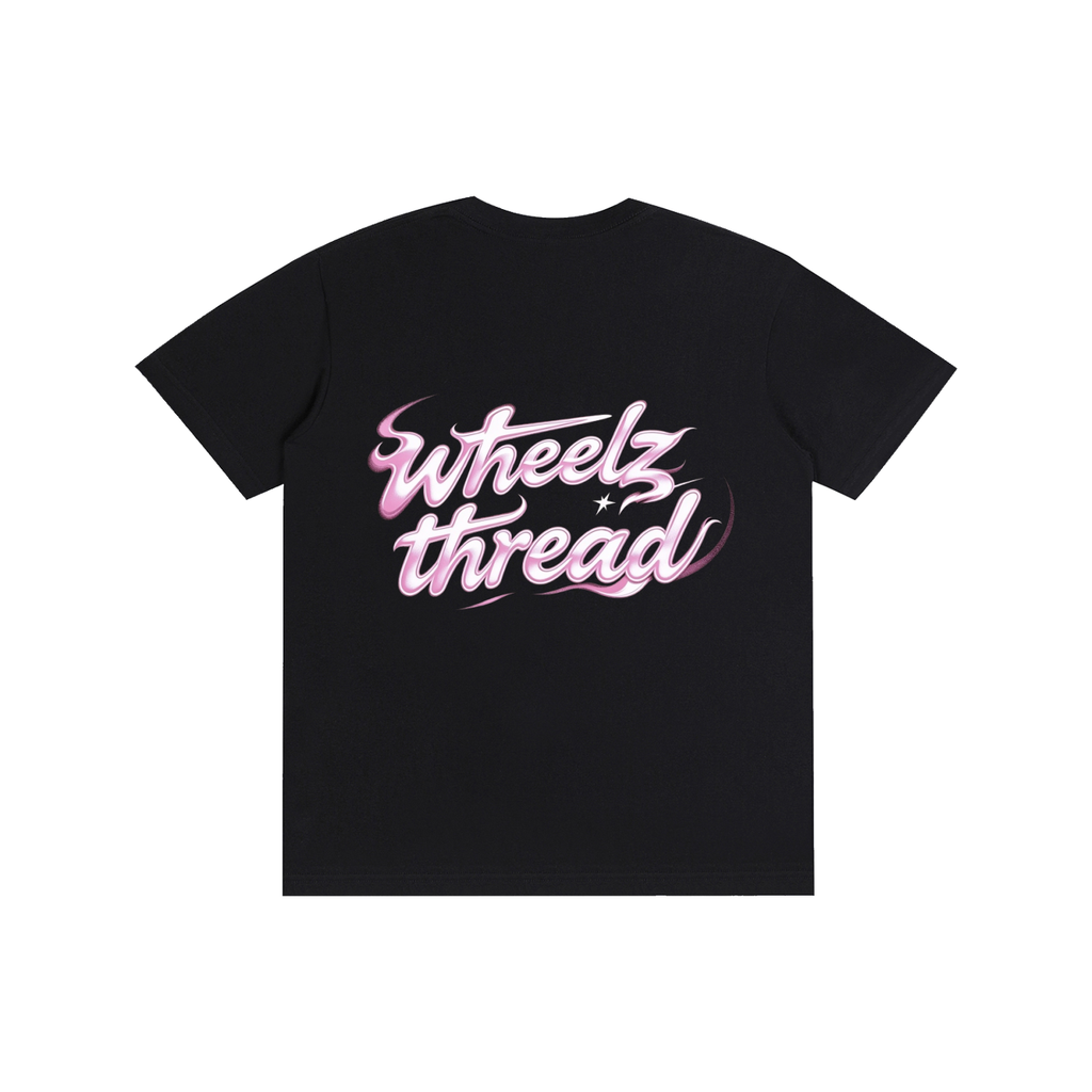 Pink fire wheelz thread t shirt